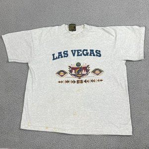 Vintage Las Vegas Nevada T Shirt Men‎ Adult Size Large Single Stitch Made Used